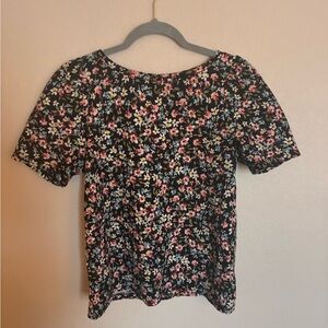 LOFT Black Floral Women's Blouse